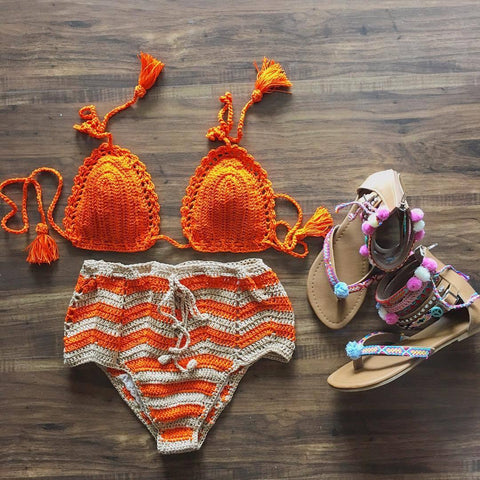 Arianna Striped Bohemian Bikini Set