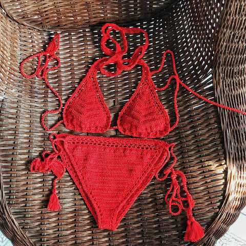 Maya Tie-Side Bohemian Bikini Set