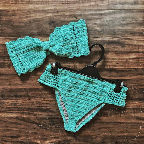 Tiffany Bandeau Crochet Bikini Set