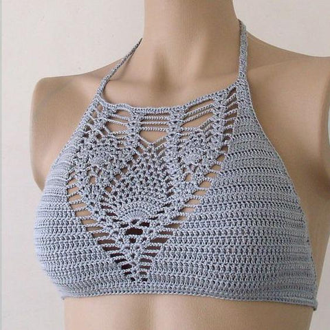 Coachella Halter Top - Gray